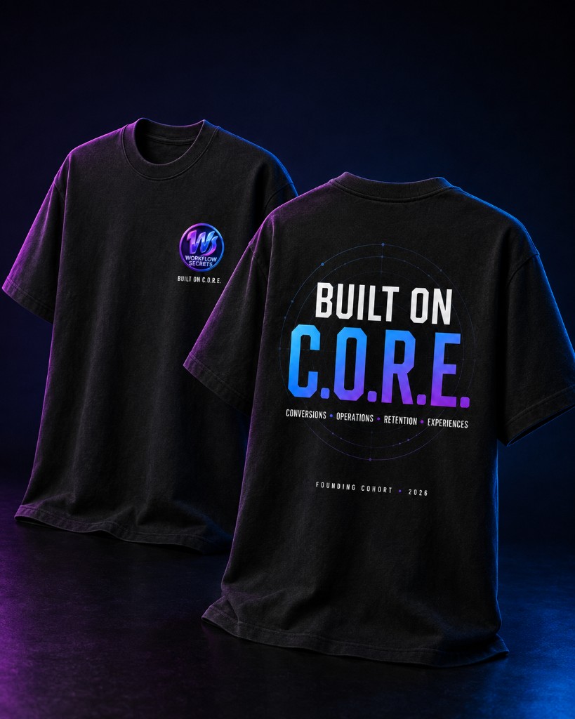 Built on C.O.R.E. completion shirt earned through approved work.
