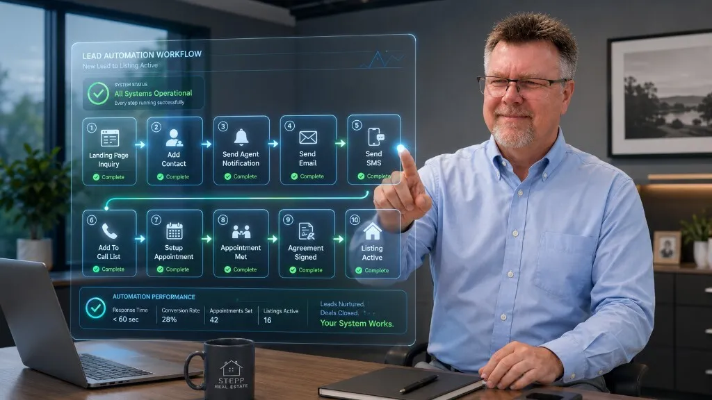 Mark Stepp with a SAM lead automation Routine workflow overlay