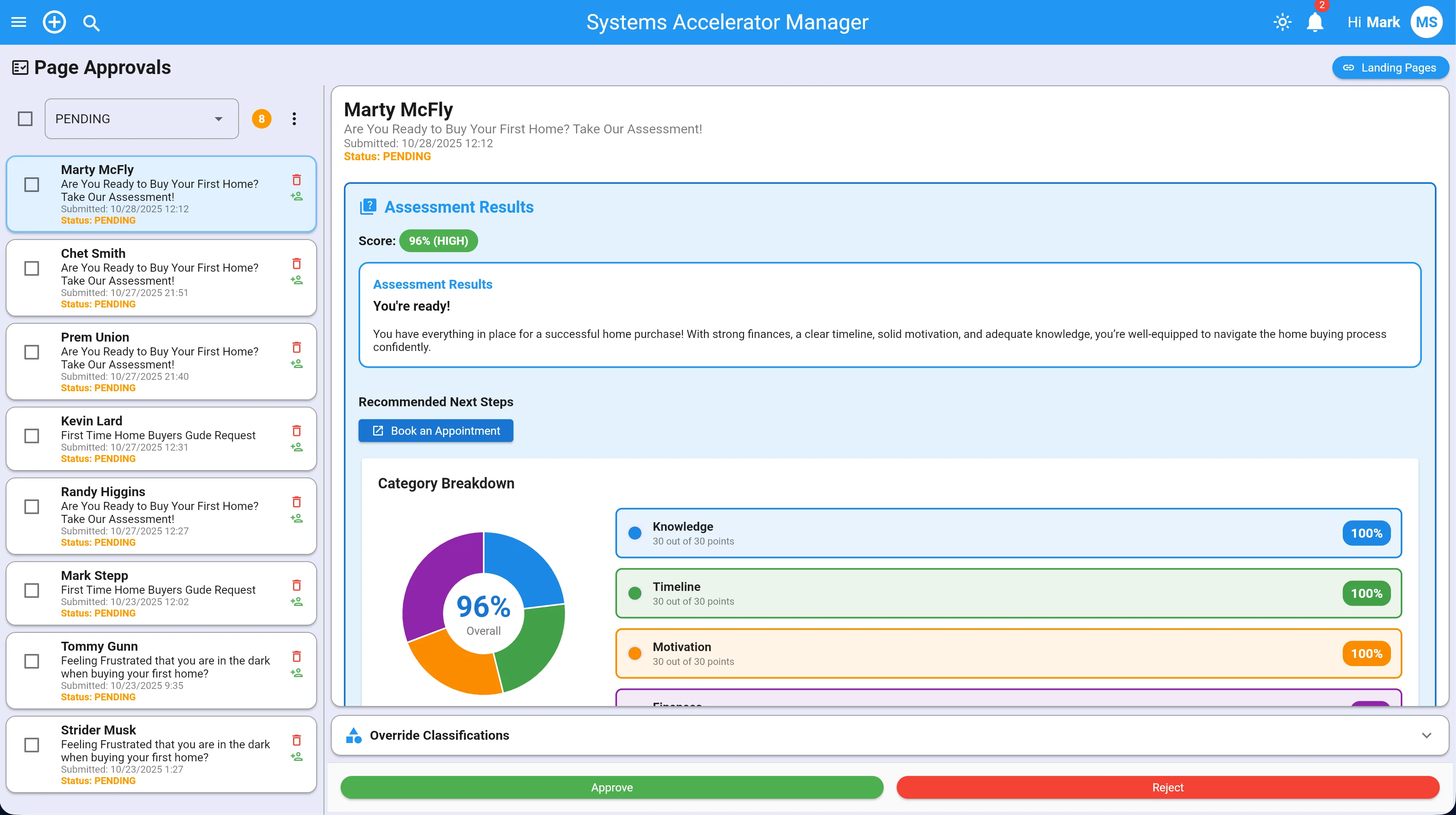 Automatic or manual approvals