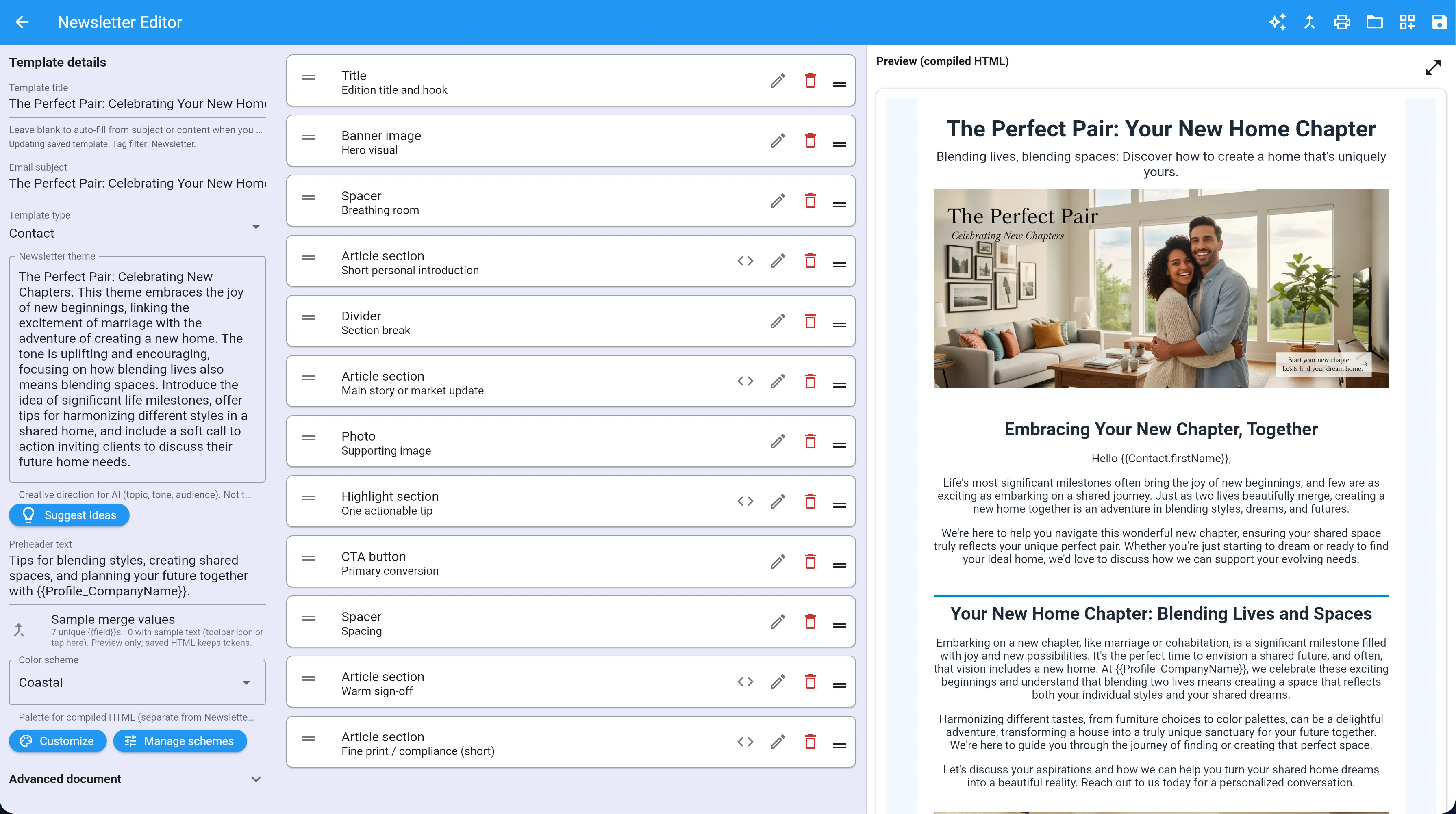 Newsletter designer