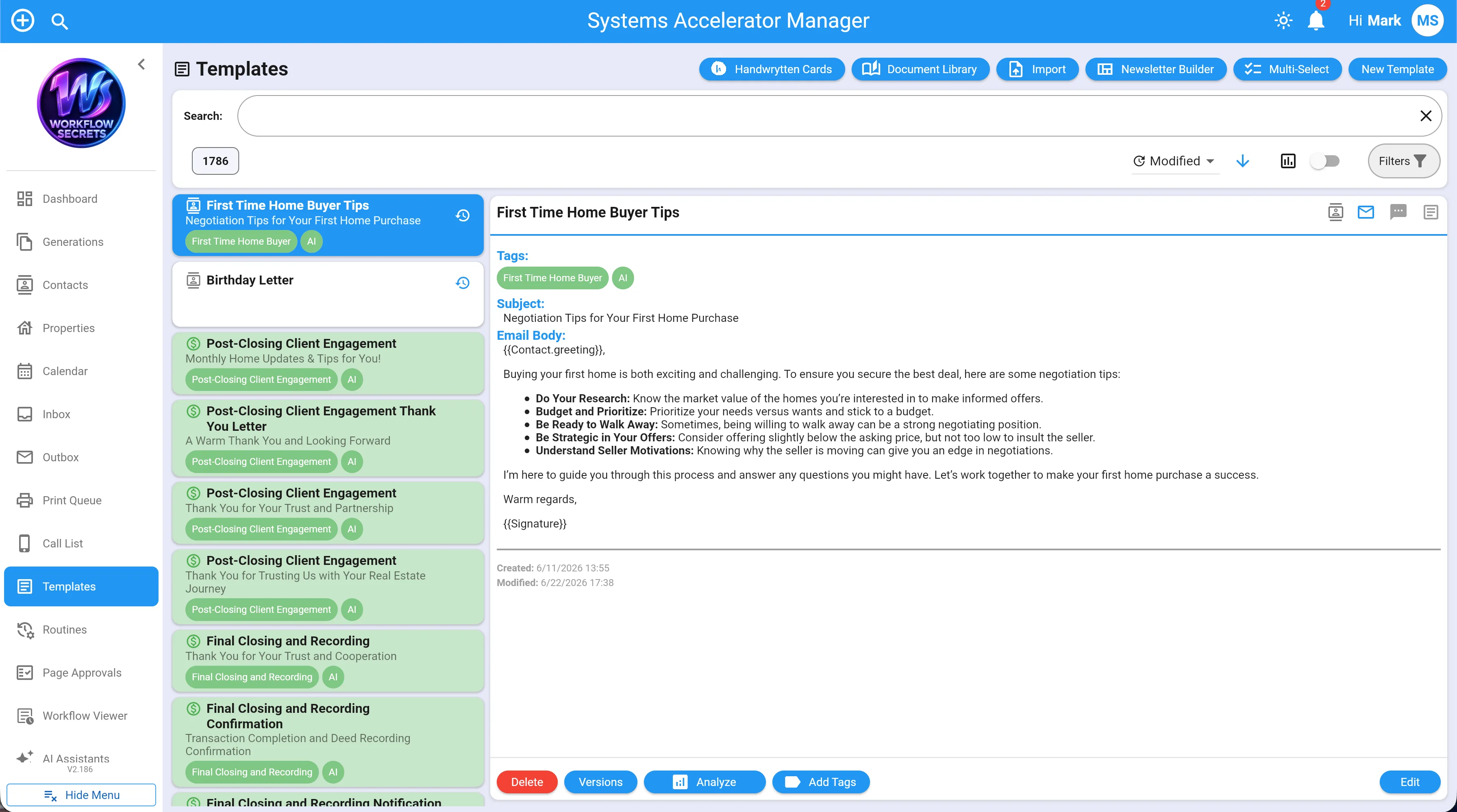 Template library